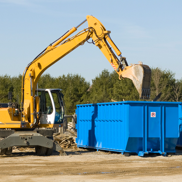 can i choose the location where the residential dumpster will be placed in Kanawha Falls West Virginia